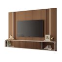 Ver imagem 1 de Rack Painel para Tv 85 Polegadas Kansas 219x164 - Castanho-off White - Edecasamoveis