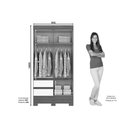 Ver imagem 3 de Guarda Roupa 4 Portas 2 Gavs BS02 Henn Cinamomooff