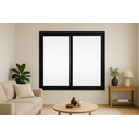 Ver imagem 3 de Janela 2 Folhas de Correr Alumínio Preto 120x120 Linha 25