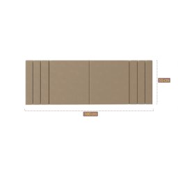Cabeceira Suspensa Cama Box Casal Riscada Suede 160x55:bege - 2