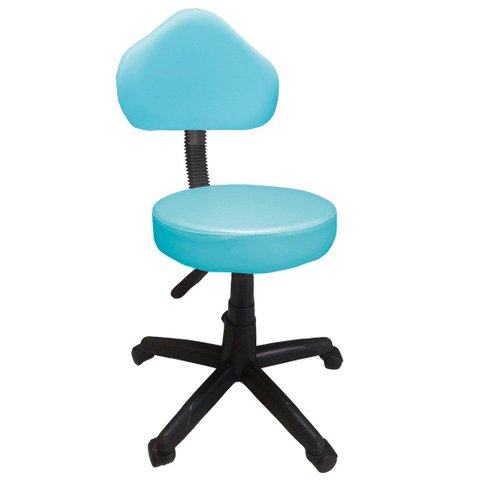 Cadeira Giratoria Mocho Couro Encosto Alto:Azul