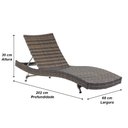 Ver imagem 7 de 2 Espreguiçadeiras Bona e Mesa Grécia com Chaise em Alumínio - Piscina, Jardim, Área - Argila