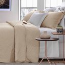 Ver imagem 2 de Kit Cobre Leito Bordado Casal 3 Peças 220x240cm Jacarandá Bege Bouti Jolitex