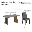 Ver imagem 4 de Conjunto Sala de Jantar Tampo de Madeira 4 Cadeiras Rustic/cinza/silver Tulum Madesa