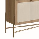 Ver imagem 6 de Rack 2 Portas 183cm Palhinha Pés Metálicos 28930 Oslo Artesano - Nero/dourado