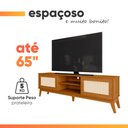 Ver imagem 6 de Rack Bancada para Tv até 65 Polegadas 1,80m 2 Portas com Tela Rattan Cedro Cairo Edn