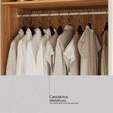 Ver mais imagens de Guarda-roupa Casal Domo 4 Portas 4 Gavetas Cinamomo/off White - Demobile