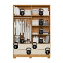 Ver imagem 5 de Guarda-roupa Casal Domo 4 Portas 4 Gavetas Cinamomo/off White - Demobile
