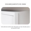 Ver imagem 7 de Guarda Roupa Solteiro Sevilha 4 Portas 3 Gavetas Neve com Nicho e Espelho