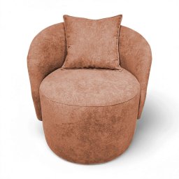 Poltrona Decorativa para Sala Quarto Aisha Orgânica - Élpis Móveis - Boucle Terracota - 2
