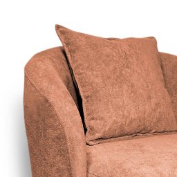 Poltrona Decorativa para Sala Quarto Aisha Orgânica - Élpis Móveis - Boucle Terracota - 4
