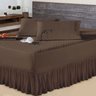 Capa Impermeável para Colchão Matelada Casal Queen Tabaco + Saia box - 1