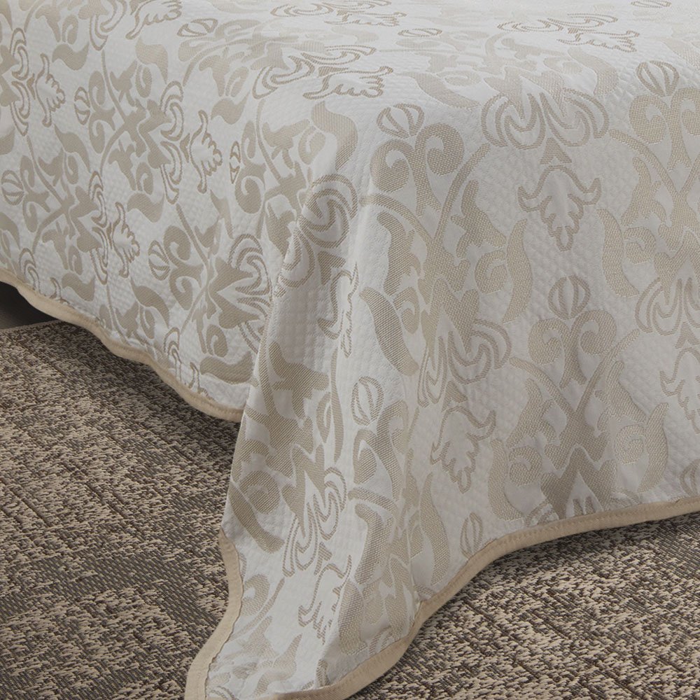 Colcha Solteiro Fronha Montblanc Imperial Branco Natural 02 - 3