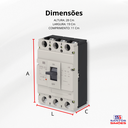 Ver imagem 7 de Disjuntor Caixa Moldada Dwp 3p Dwp630l-600-3 35ka 600a Weg