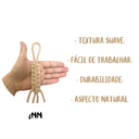 Ver imagem 3 de Cordão de Algodão Trancelim 6mm para Artesanato e Macrame Areia - 50 Mts