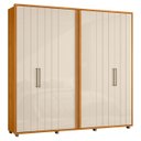 Ver imagem 1 de Guarda Roupa Casal 250cm com 6 Portas Vibe Off/cinamomo Z10 - Mpozenato