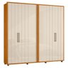 Guarda Roupa Casal 250cm com 6 Portas Vibe Off/cinamomo Z10 - Mpozenato - 1