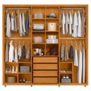 Ver imagem 5 de Guarda Roupa Casal 250cm com 6 Portas Vibe Off/cinamomo Z10 - Mpozenato