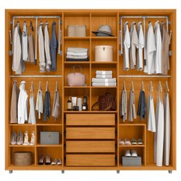 Guarda Roupa Casal 250cm com 6 Portas Vibe Off/cinamomo Z10 - Mpozenato - 5 Guarda Roupa Casal 250cm com 6 Portas Vibe Off/cinamomo Z10 - Mpozenato - 5