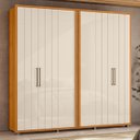 Ver imagem 2 de Guarda Roupa Casal 250cm com 6 Portas Vibe Off/cinamomo Z10 - Mpozenato