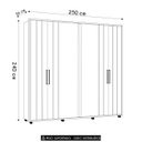 Ver imagem 4 de Guarda Roupa Casal 250cm com 6 Portas Vibe Off/cinamomo Z10 - Mpozenato