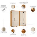 Ver imagem 3 de Guarda Roupa Casal 250cm com 6 Portas Vibe Off/cinamomo Z10 - Mpozenato