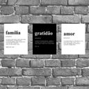 Ver imagem 1 de Kit 3 Placas Familia/gratidão/amor Definição 18x27cm