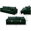 Ver imagem 2 de Sofá Retrátil e Reclinável 2,30m Karina Veludo Verde Madelina Decor