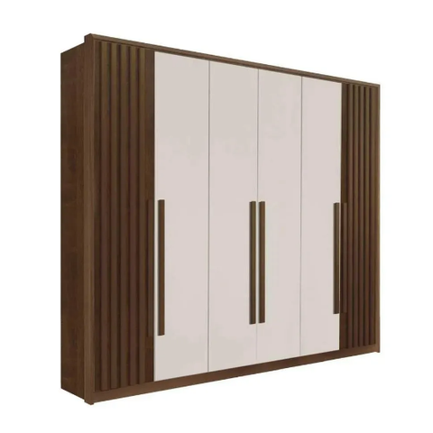 Guarda Roupa 6 Portas Mdf Anápolis Ripado- Móveis Valverde