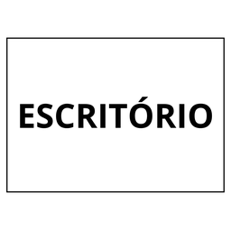 placa sinalização 1/2 oficio escritorio mdf branco - 1