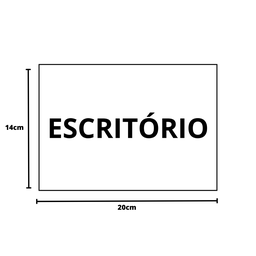placa sinalização 1/2 oficio escritorio mdf branco - 3