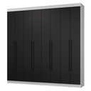 Ver imagem 2 de Guarda-roupa Casal 8 Portas Batentes Netuno Madesa Branco/preto