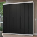 Ver imagem 1 de Guarda-roupa Casal 8 Portas Batentes Netuno Madesa Branco/preto