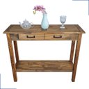 Ver imagem 6 de Aparador Buffet Vintage Retrô Rustico Madeira Maciça Cor Imbuia Balcão Organizador Cafe Sala Gourmet