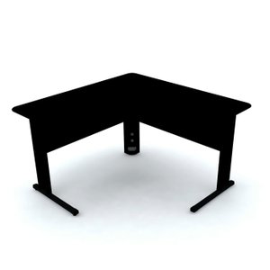 MESA EM L P/ ESCRITÓRIO 150X150 PANDIN MAXXI - PRETA ETP1515