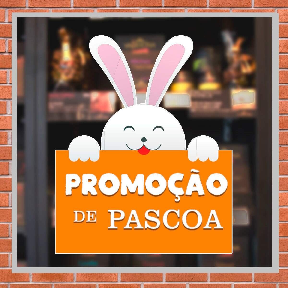 Adesivo para Vitrine Promoção Páscoa 11-Medio 55x65cm | MadeiraMadeira