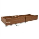 Ver imagem 3 de Cama Beliche L Solteiro Madeira Macica 2 Gavetoes:Castanho Claro