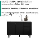 Ver imagem 5 de Balcão para Pia Canadá 3 Portas 1 Gaveta MDP e MDF 118cm Preto Milani Movelaria
