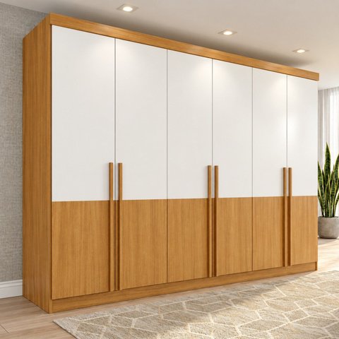 Guarda Roupa Casal 6 Portas 4 Gavetas Carter