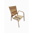 Ver imagem 1 de Cadeira Junco Fibra Sintética Assento Estofado Area Varanda