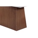 Ver imagem 4 de Mesa P/ Cozinha Luna C/ Tampo 180x90cm Flex Madeirado Vidro Canto Curvo - Imbuia/ripado 3d/off White