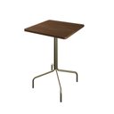 Ver imagem 1 de Mesa Bistrô Quadrada Barcelona 80cm Marrom Nogueira