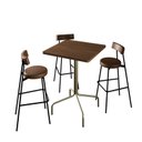 Ver imagem 5 de Mesa Bistrô Quadrada Barcelona 80cm Marrom Nogueira