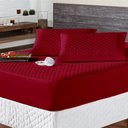 Ver imagem 1 de Protetor Colchão Max Impermeável Queen 3 Peças - Vermelho Casa Show Enxovais
