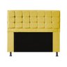Kit Cabeceira + Calçadeira Baú Copenhague King Size 195cm Suede:amarelo - 2