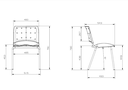 Ver imagem 5 de Kit 10 Cadeiras Fixas Ergoplax Secretária 4 Pés Slim Preta Plaxmetal