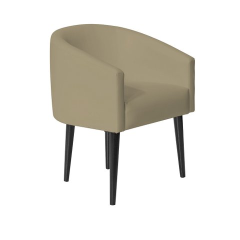 Poltrona Decorativa Sandy para Escritório Consultório Sala de Estar Recepção em Courvin - Bege