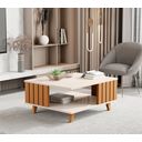 Ver imagem 3 de Mesa de Centro Ripado Açai Offwhite/nature - Rede Móveis