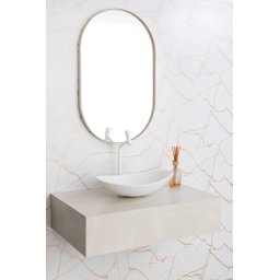 Espelho Oval com Moldura em Metal 80 x 50 cm - 1