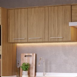 Cozinha Compacta 4 Peças com 1 Bancada, 1 Paneleiro, 1 Armário Aéreo e 1 Balcão Gaia  - 11